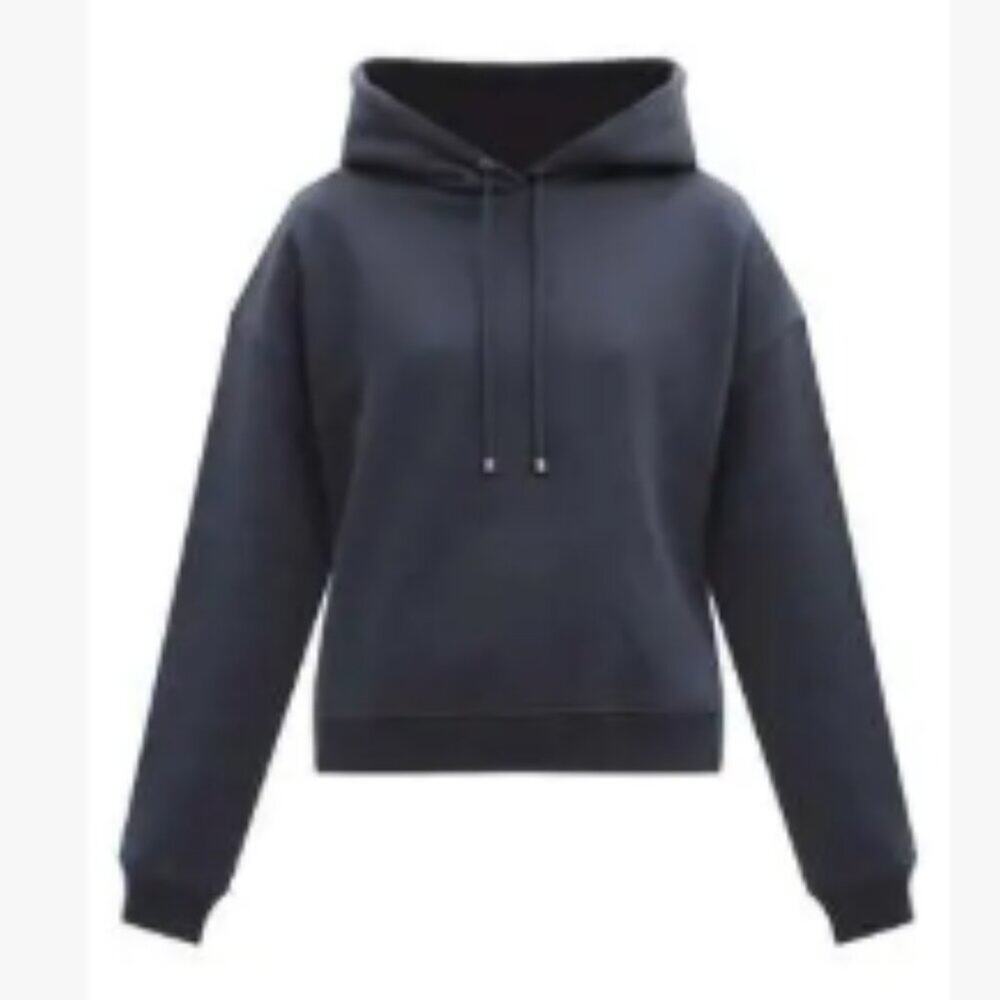 Frame Ilona Hamer Navy Jersey Hooded Sweatshirt Size L
